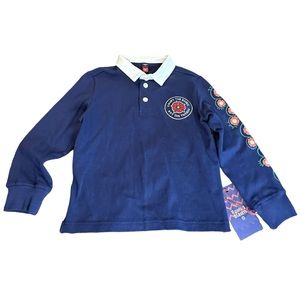 Rowing Blazers x Target Kids Rose Print Long Slv Rugby Shirt NWT